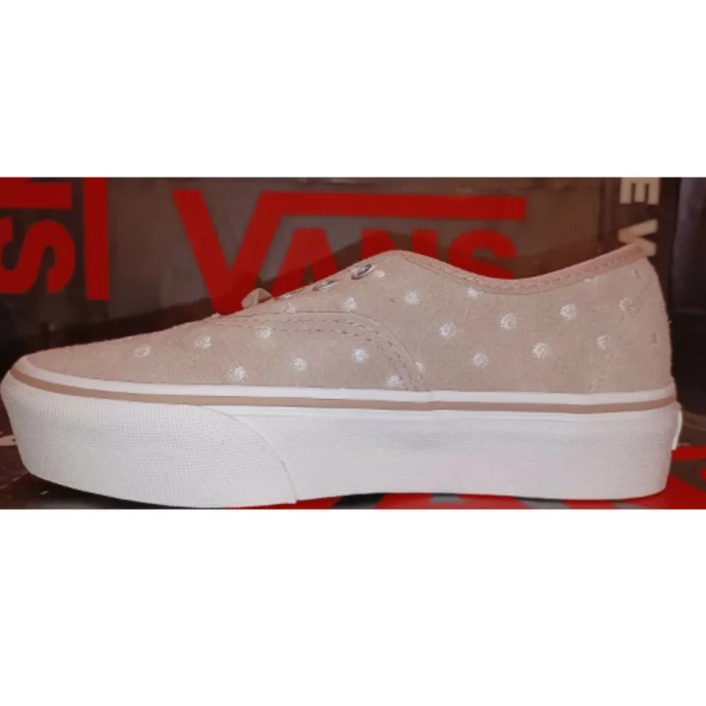 Vans Authentic Platform 2.0 Suede Polka Dot Shadow Gray/True White VNOA3AV8T7U